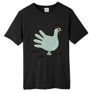 Cute Hand Turkey Pilgrim Gobble Thanksgiving Day Costume Gift Tall Fusion ChromaSoft Performance T-Shirt