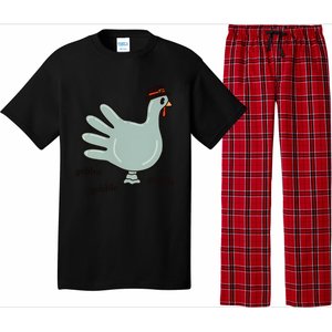 Cute Hand Turkey Pilgrim Gobble Thanksgiving Day Costume Gift Pajama Set