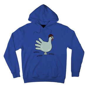 Cute Hand Turkey Pilgrim Gobble Thanksgiving Day Costume Gift Hoodie