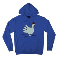 Cute Hand Turkey Pilgrim Gobble Thanksgiving Day Costume Gift Hoodie