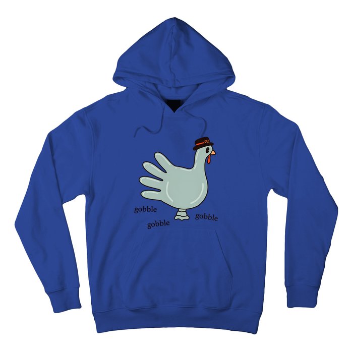 Cute Hand Turkey Pilgrim Gobble Thanksgiving Day Costume Gift Hoodie