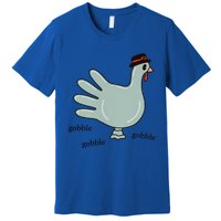 Cute Hand Turkey Pilgrim Gobble Thanksgiving Day Costume Gift Premium T-Shirt