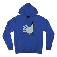 Cute Hand Turkey Pilgrim Gobble Thanksgiving Day Costume Gift Tall Hoodie