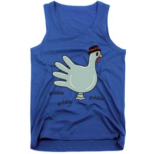 Cute Hand Turkey Pilgrim Gobble Thanksgiving Day Costume Gift Tank Top