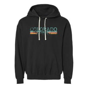 Colorado Hiking Travel Retro Garment-Dyed Fleece Hoodie