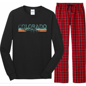 Colorado Hiking Travel Retro Long Sleeve Pajama Set