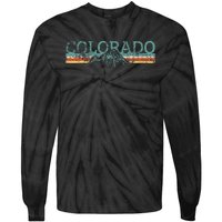 Colorado Hiking Travel Retro Tie-Dye Long Sleeve Shirt