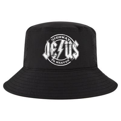 Christian Highway To Heaven Rock N Roll Jesus Cool Comfort Performance Bucket Hat