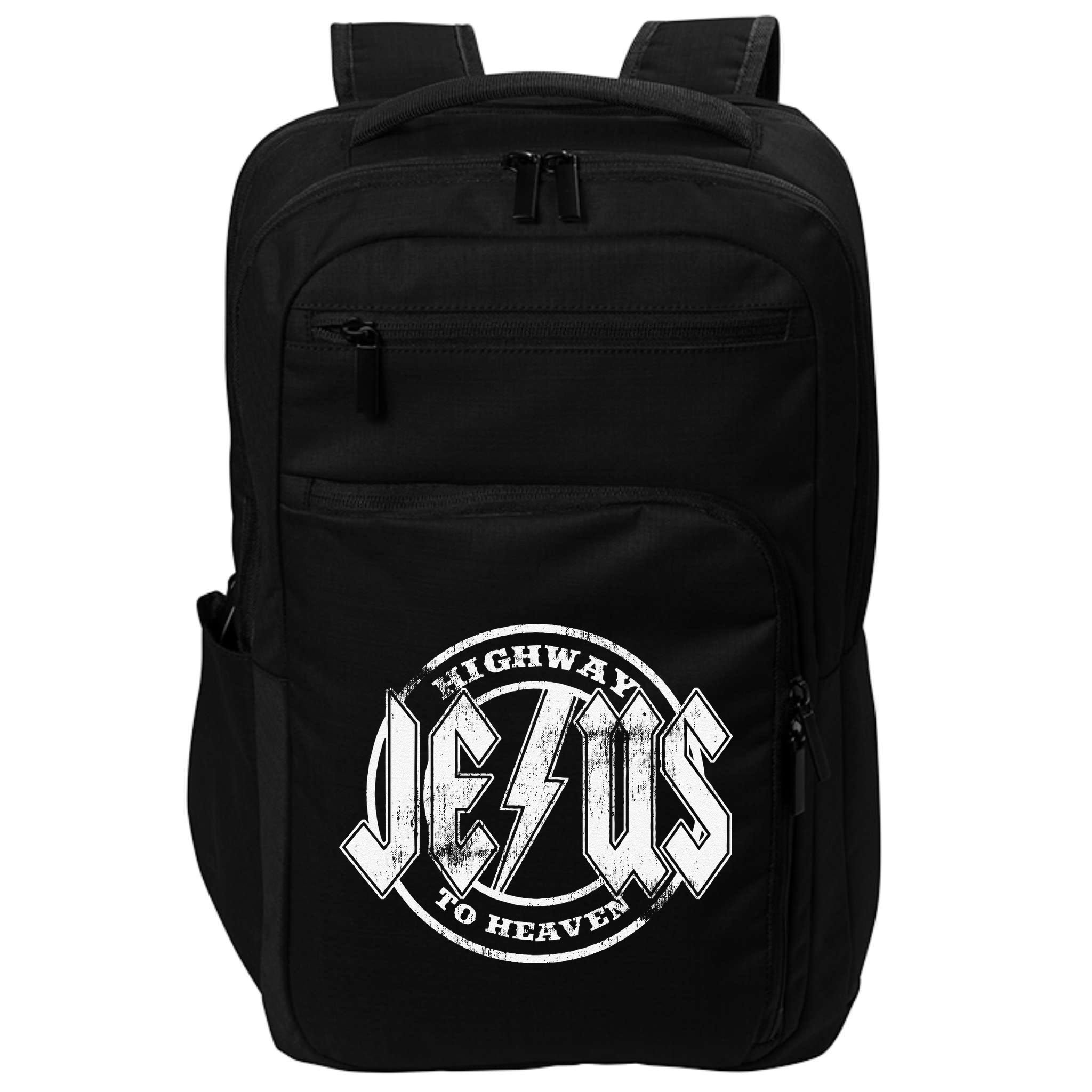 Christian Highway To Heaven Rock N Roll Jesus Impact Tech Backpack