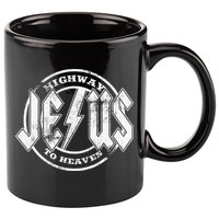 Christian Highway To Heaven Rock N Roll Jesus 11oz C Handle Ceramic Mug