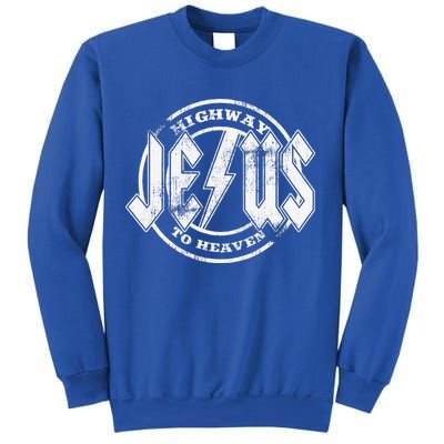 Christian Highway To Heaven Rock N Roll Jesus Sweatshirt