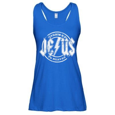 Christian Highway To Heaven Rock N Roll Jesus Ladies Essential Flowy Tank