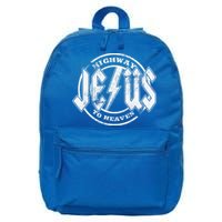 Christian Highway To Heaven Rock N Roll Jesus 16 in Basic Backpack