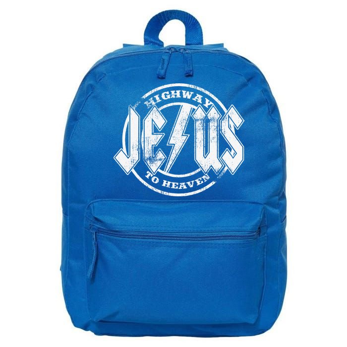 Christian Highway To Heaven Rock N Roll Jesus 16 in Basic Backpack