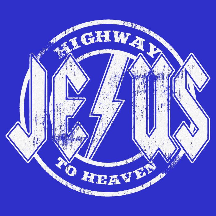 Christian Highway To Heaven Rock N Roll Jesus 16 in Basic Backpack