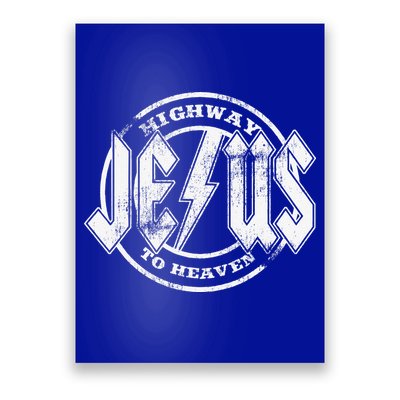Christian Highway To Heaven Rock N Roll Jesus Poster