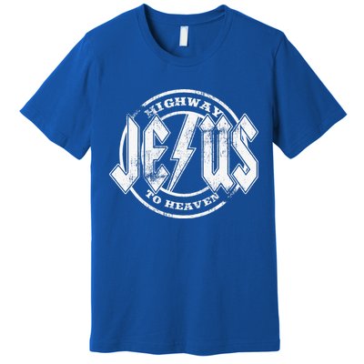 Christian Highway To Heaven Rock N Roll Jesus Premium T-Shirt