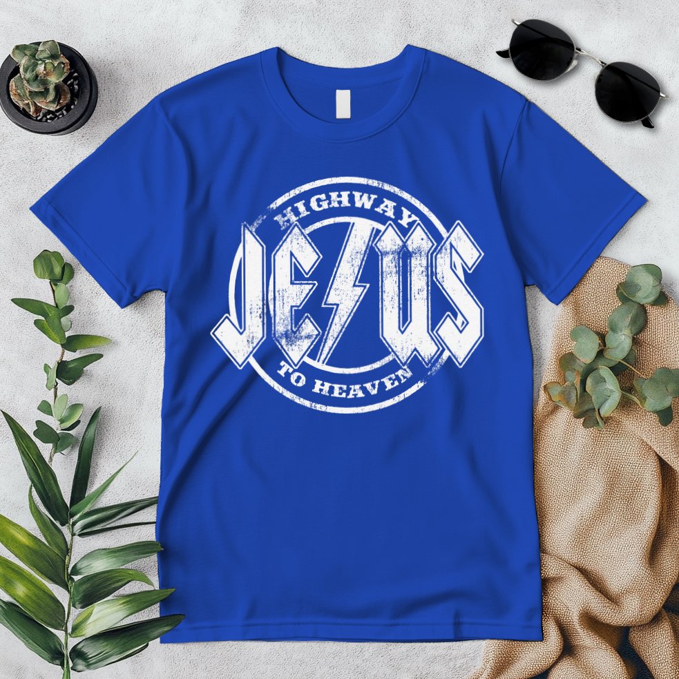 Christian Highway To Heaven Rock N Roll Jesus Premium T-Shirt