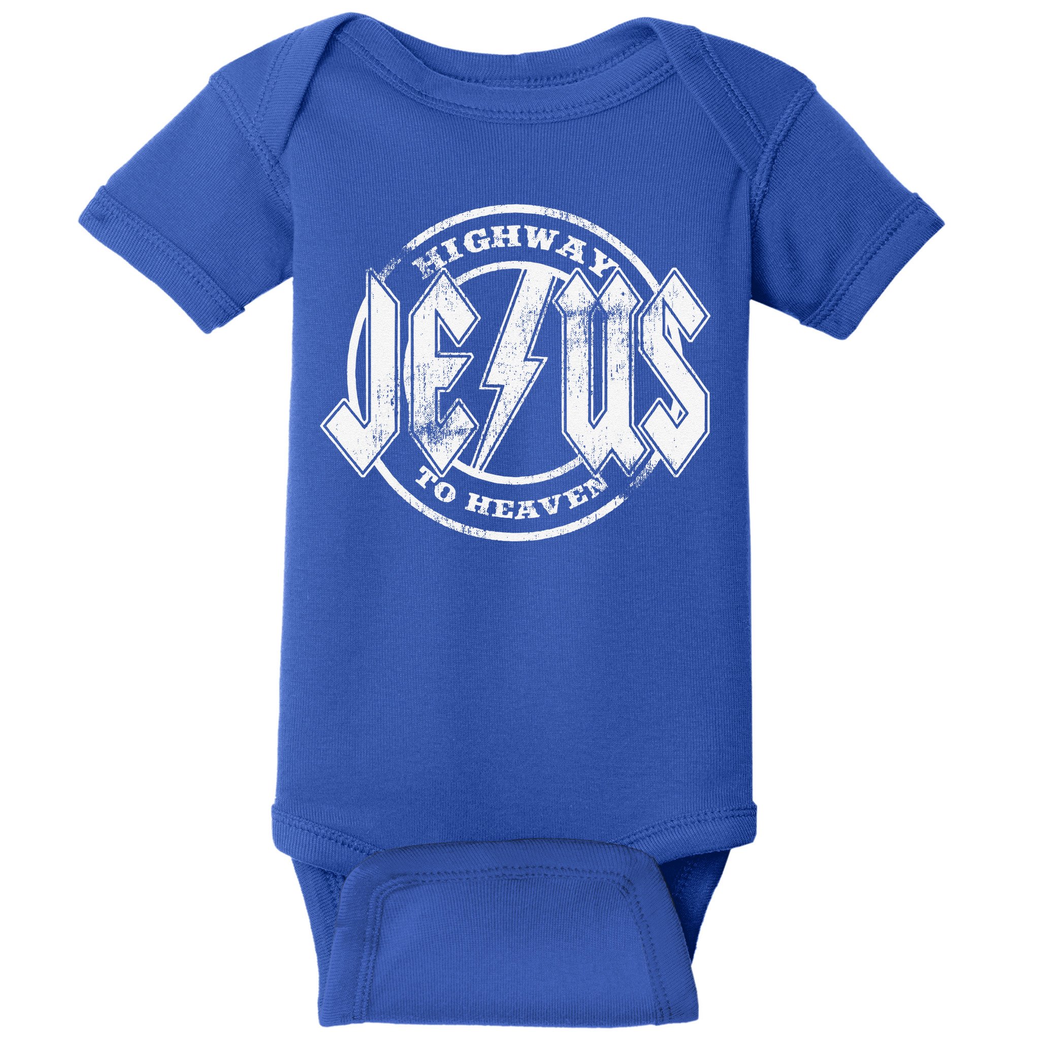 Christian Highway To Heaven Rock N Roll Jesus Baby Bodysuit