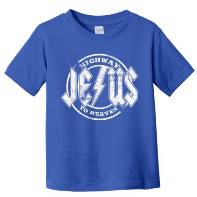 Christian Highway To Heaven Rock N Roll Jesus Toddler T-Shirt