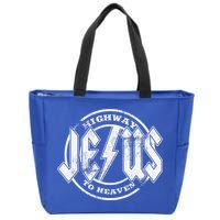 Christian Highway To Heaven Rock N Roll Jesus Zip Tote Bag