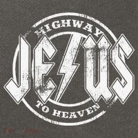 Christian Highway To Heaven Rock N Roll Jesus Cotton Canvas Backpack