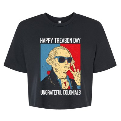 Colonial Happy Treason Day Independence Day Fun 4th Of July Bella+Canvas Jersey Crop Tee