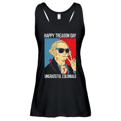 Colonial Happy Treason Day Independence Day Fun 4th Of July Ladies Essential Flowy Tank