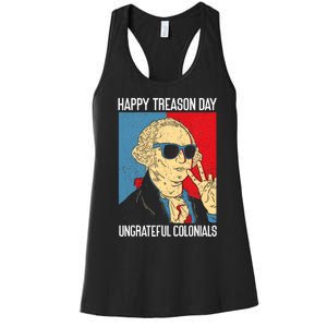 Colonial Happy Treason Day Independence Day Fun 4th Of July Women's Racerback Tank