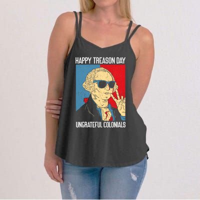 Colonial Happy Treason Day Independence Day Fun 4th Of July Women's Strappy Tank