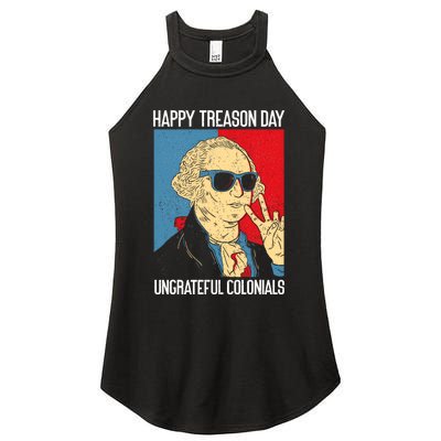 Colonial Happy Treason Day Independence Day Fun 4th Of July Women's Perfect Tri Rocker Tank