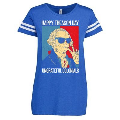 Colonial Happy Treason Day Independence Day Fun 4th Of July Enza Ladies Jersey Football T-Shirt