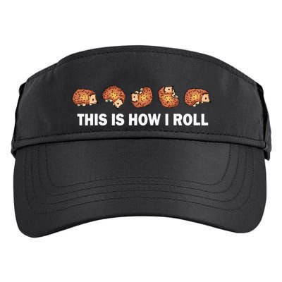 Cute Hedgehog This Is How I Roll Hedgehog Adult Drive Performance Visor