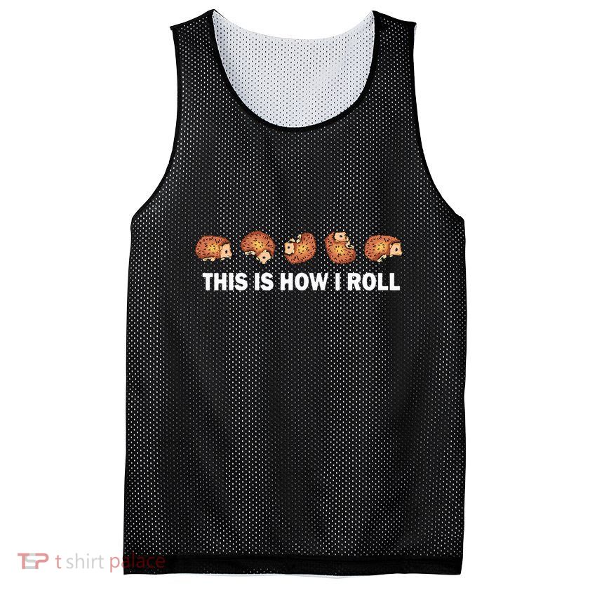 Cute Hedgehog This Is How I Roll Hedgehog Mesh Reversible Basketball Jersey Tank