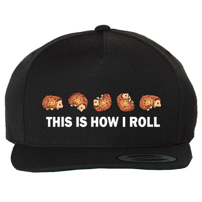 Cute Hedgehog This Is How I Roll Hedgehog Wool Snapback Cap