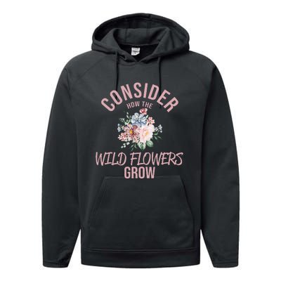 Consider How The Flowers Performance Fleece Hoodie