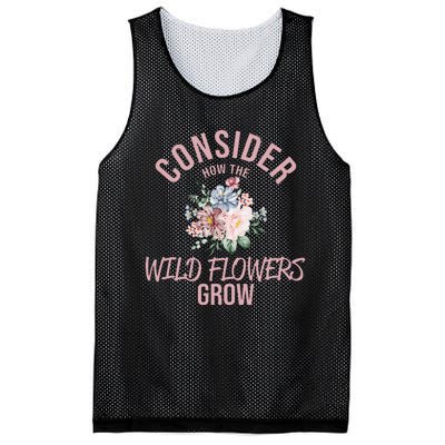 Consider How The Flowers Mesh Reversible Basketball Jersey Tank