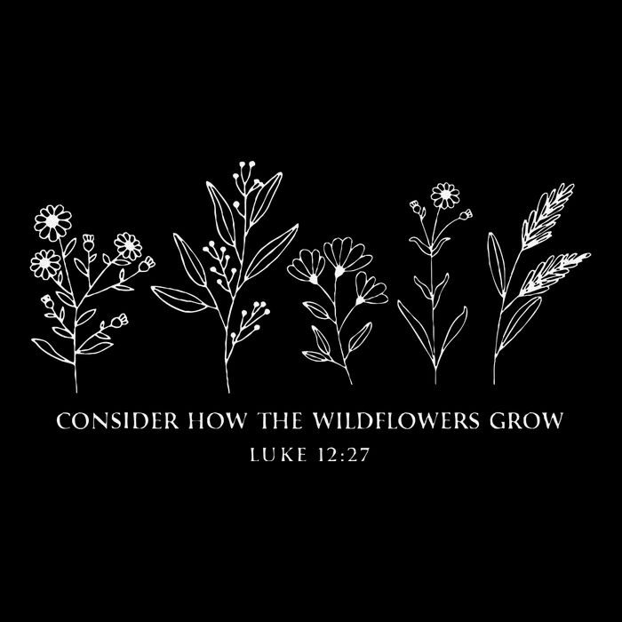 Consider How The Wildflowers Grow Bible Verse Jesus Faith Bucket Hat