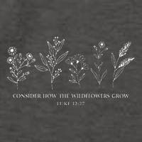 Consider How The Wildflowers Grow Bible Verse Jesus Faith Vector Backpack