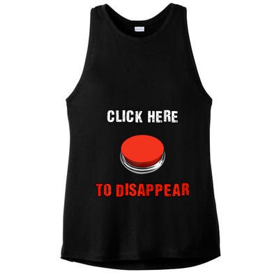 Click Here To Disappear Funny Saying Sarcastic Ladies PosiCharge Tri-Blend Wicking Tank