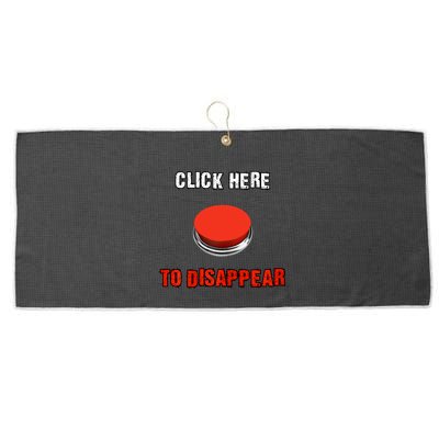 Click Here To Disappear Funny Saying Sarcastic Large Microfiber Waffle Golf Towel