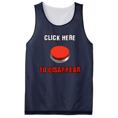 Click Here To Disappear Funny Saying Sarcastic Mesh Reversible Basketball Jersey Tank