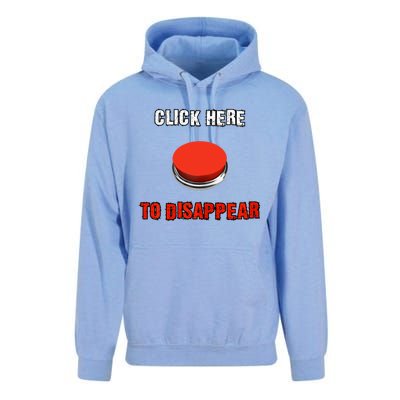 Click Here To Disappear Funny Saying Sarcastic Unisex Surf Hoodie