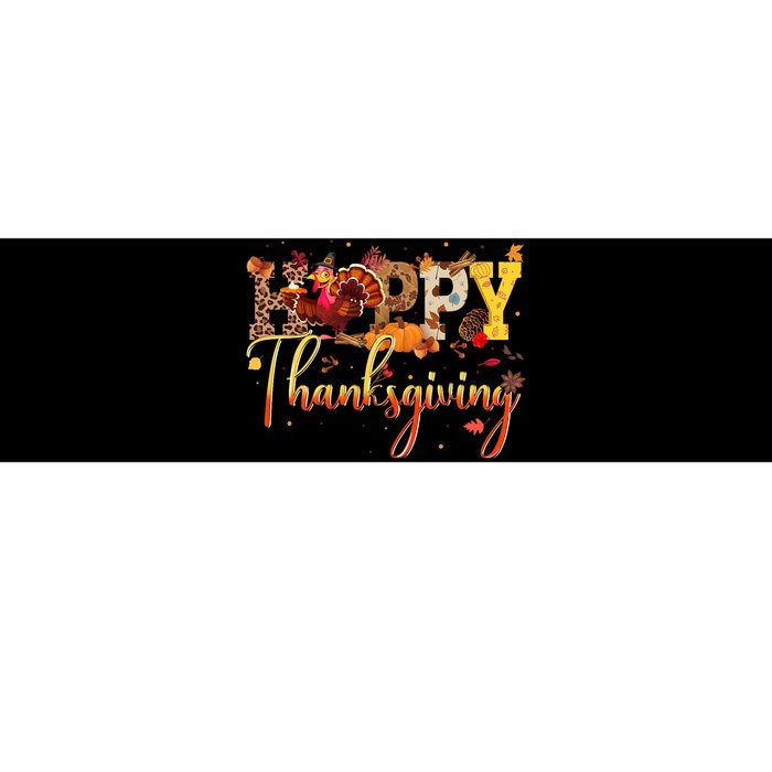 Cute Happy Thanksgiving Turkey Day Fall Autumn Family Dinner Bumper Sticker