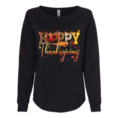 Cute Happy Thanksgiving Turkey Day Fall Autumn Family Dinner Womens California Wash Sweatshirt