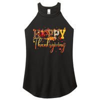 Cute Happy Thanksgiving Turkey Day Fall Autumn Family Dinner Women’s Perfect Tri Rocker Tank