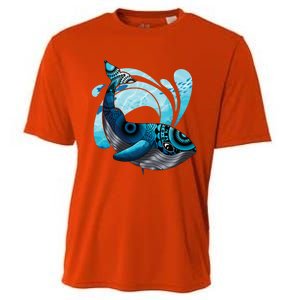 Cute Hawaiian Tribal Whale Activisgift Save The Whales Funny Gift Cooling Performance Crew T-Shirt