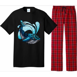 Cute Hawaiian Tribal Whale Activisgift Save The Whales Funny Gift Pajama Set