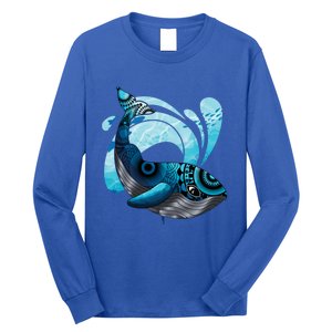 Cute Hawaiian Tribal Whale Activisgift Save The Whales Funny Gift Long Sleeve Shirt