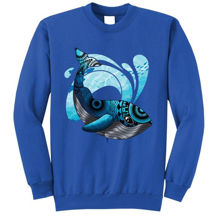 Cute Hawaiian Tribal Whale Activisgift Save The Whales Funny Gift Sweatshirt